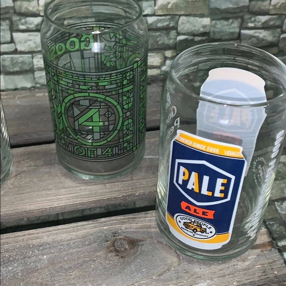 Beer glass bundle set of 4 glasses